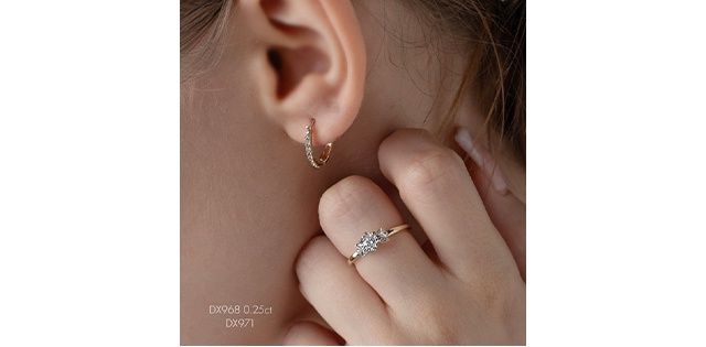 Corona Diamond 10KY .25TW Earrings EE4576