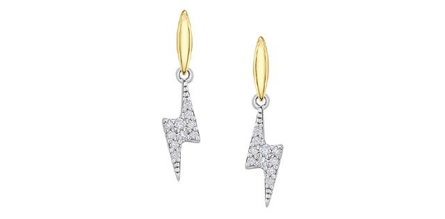 Corona Diamond 10KYW .07TW Earrings EE4647