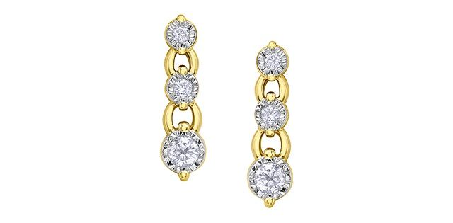 Corona Diamond 10KYW .23TW Earrings EE4639