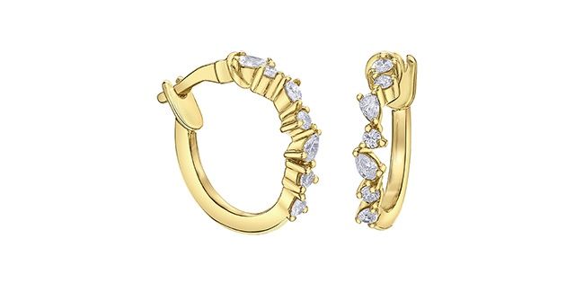 Corona Diamond 14KY .30TW Earrings EE4661