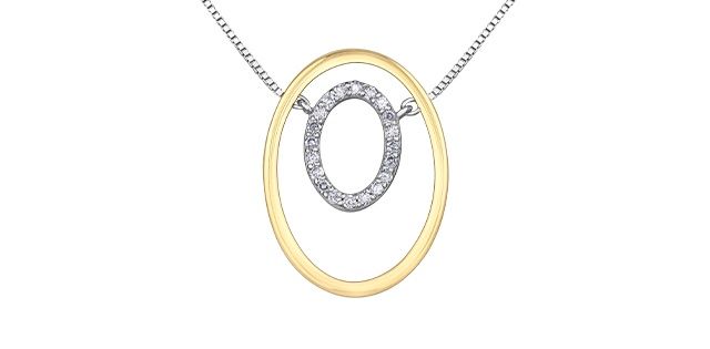 Corona Diamond 10KWY .12TW Necklace PP4533