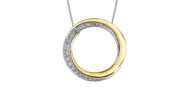 Corona Diamond 10KWY .30TW Necklace PP3175