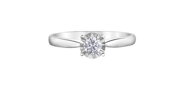 Corona Diamond 10KYW .25TW Engagement Ring R10070