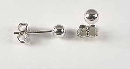 Stylecraft 10KW 4mm Plain Ball Stud Earrings ER933