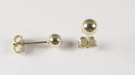 Stylecraft 10KY 4mm Plain Ball Stud Earrings ER929