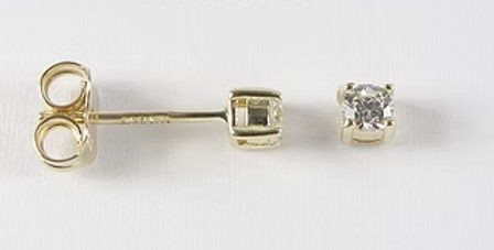 Stylecraft 10KY 3mm Stud Cubic Earrings ER100