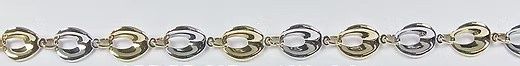 Stylecraft 10KYW Oval Link Bracelet BR287
