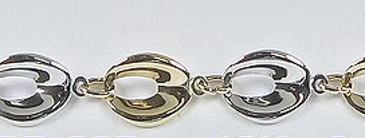 Stylecraft 10KYW Oval Link Bracelet BR287