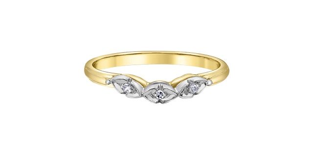 Corona Diamond 10KYW .02TW Wedding Band R2135