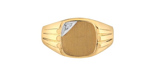 Corona Diamond 10KY .01TW Mens Ring RL60876