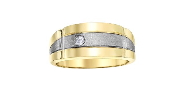 Corona Diamond 10KYW .07TW Mens Ring R6387