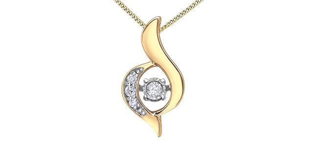 Pulse Diamond 10KYW .05TW Necklace PP4597