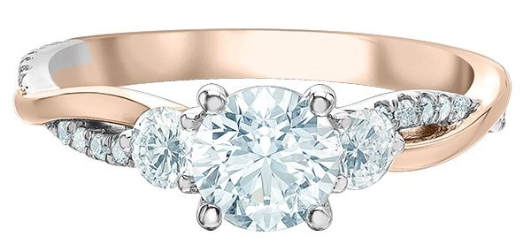 Lab Diamond 14KRW 1.40TW Engagement Ring R31325 Diamond Evolution