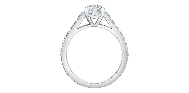 Lab Diamond 14KW 1.50TW Engagement Ring R31583 Diamond Evolution