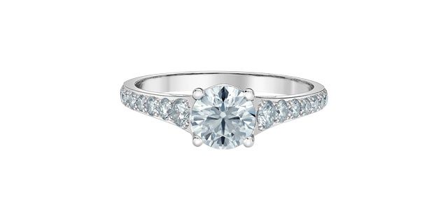 Lab Diamond 14KW 1.50TW Engagement Ring R31583 Diamond Evolution