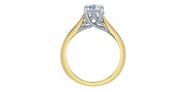 Lab Diamond 14KYW 1.15TW Engagement Ring R31410 Diamond Evolution