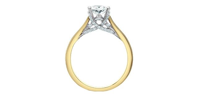 Lab Diamond 14KYW 1.15TW Engagement Ring R31411 Diamond Evolution