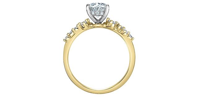 Lab Diamond 14KYW 1.84TW Engagement Ring R31560 Diamond Evolution