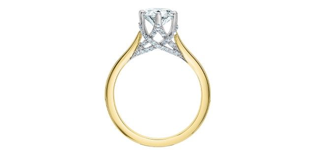 Lab Diamond 14KYW 2.17TW Engagement Ring R31381YW Diamond Evolution