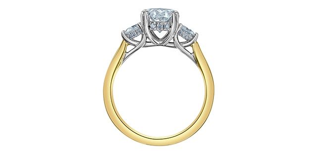 Lab Diamond 14KYW 2.37TW Engagement Ring R4514 Diamond Evolutuion