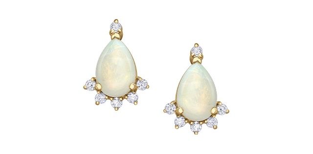 Corona Opal 10KY .072TW Gemstone Earrings EE4583