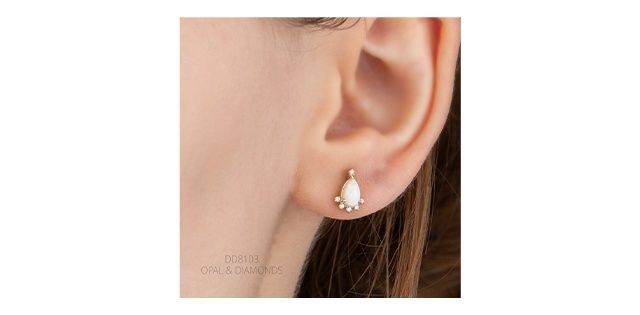 Corona Opal 10KY .072TW Gemstone Earrings EE4583