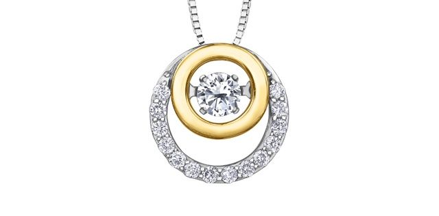 I Am Canadian 10KWY .20TW Diamond Pulse Necklace PP4063