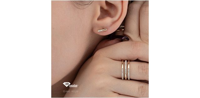 I Am Canadian 10KY .12TW Diamond Earrings EE4845