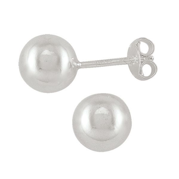 Tecimer Sterling Silver 8mm Ball Earrings SIL-TEC-37