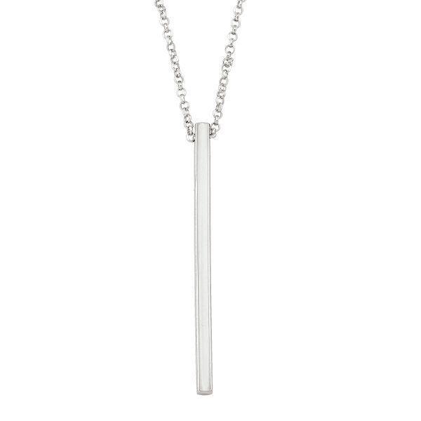 Tecimer Sterling Silver Drop Bar Necklace SVX130