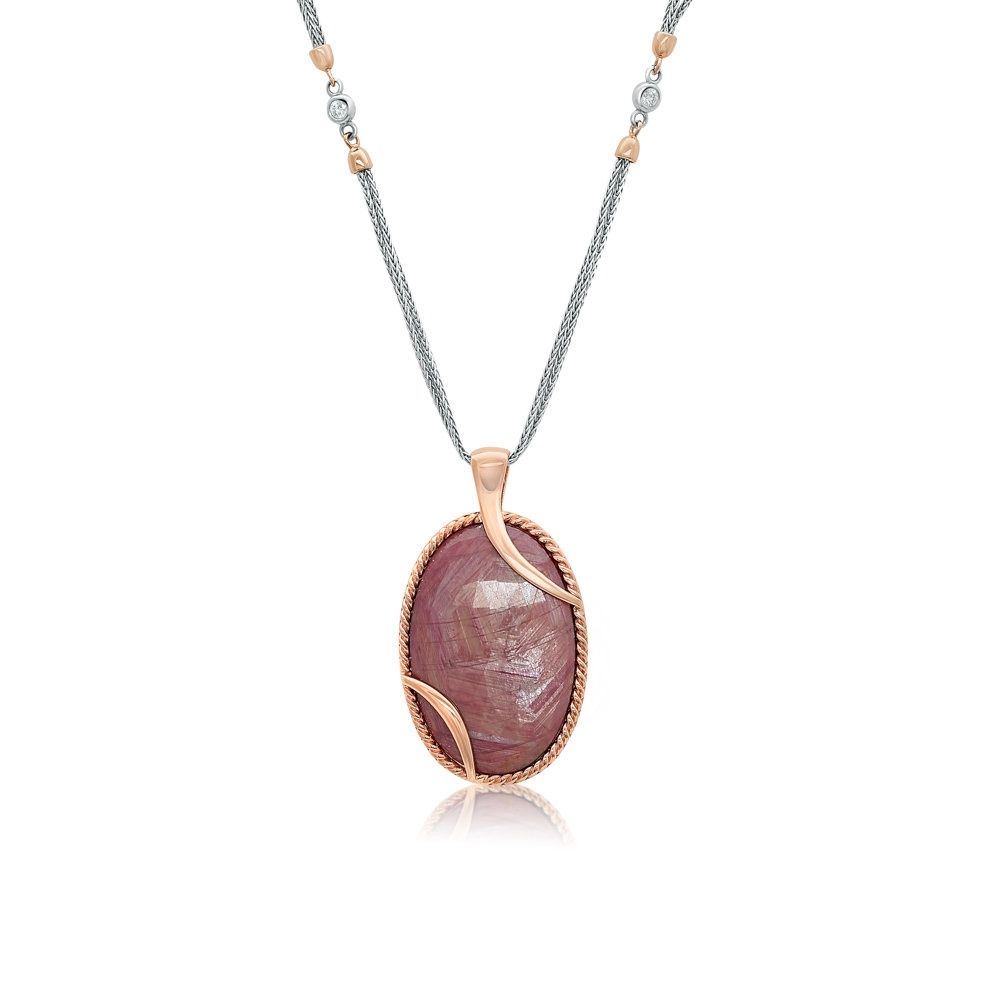 Flica Purple Sapphire 18KR Gemstone Necklace FPS1784SM