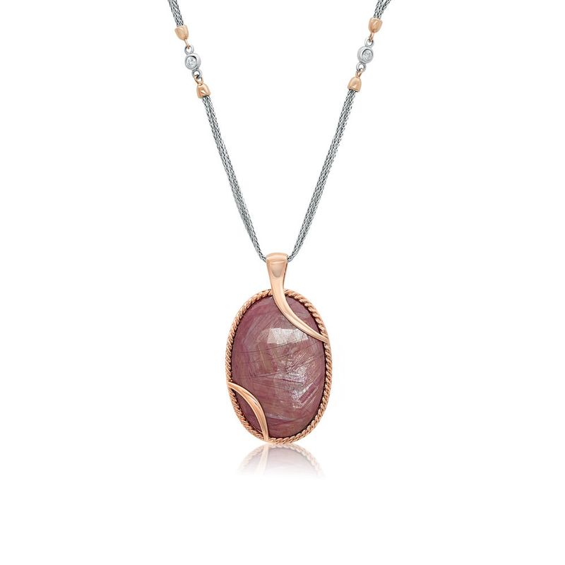 Flica Purple Sapphire 18KR Gemstone Necklace FPS1784SM