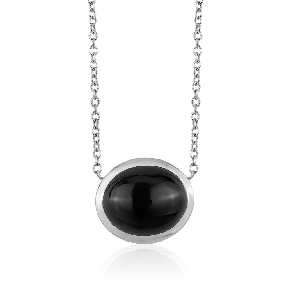 Flica Black Star 14KW Gemstone Necklace CP4285