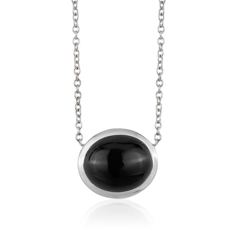 Flica Black Star 14KW Gemstone Necklace CP4285