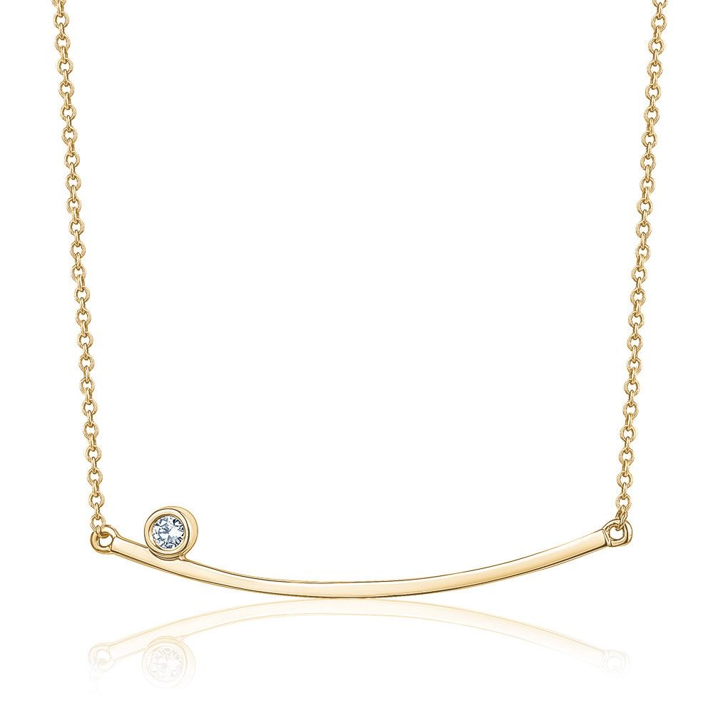 Flica Diamond 14KY .05TW Bar Necklace CP4112