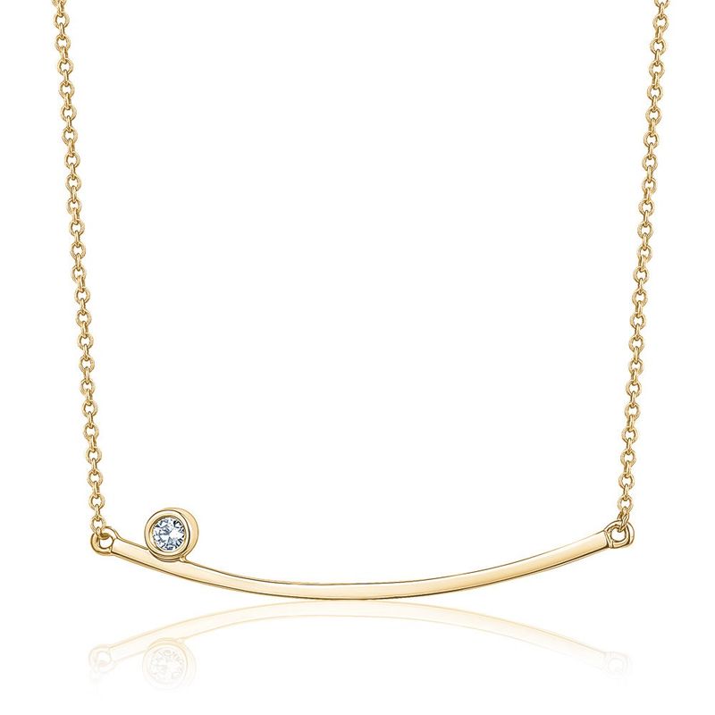 Flica Diamond 14KY .05TW Bar Necklace CP4112