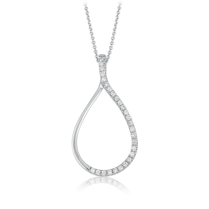 Flica Diamond 18KW .34TW Necklace BP3955MG