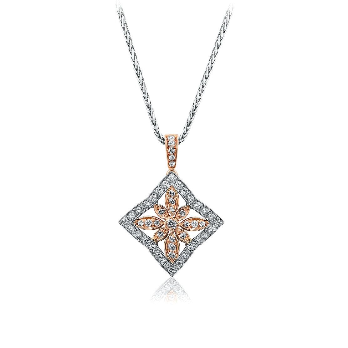 Flica Diamond 18KRW .58TW Necklace BP3593