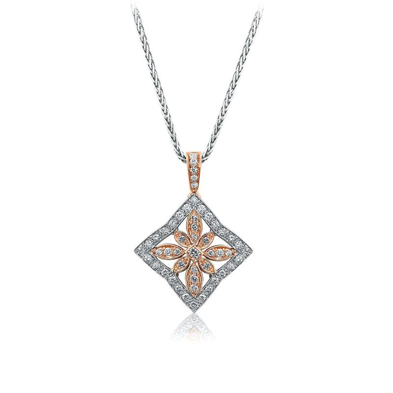 Flica Diamond 18KRW .58TW Necklace BP3593