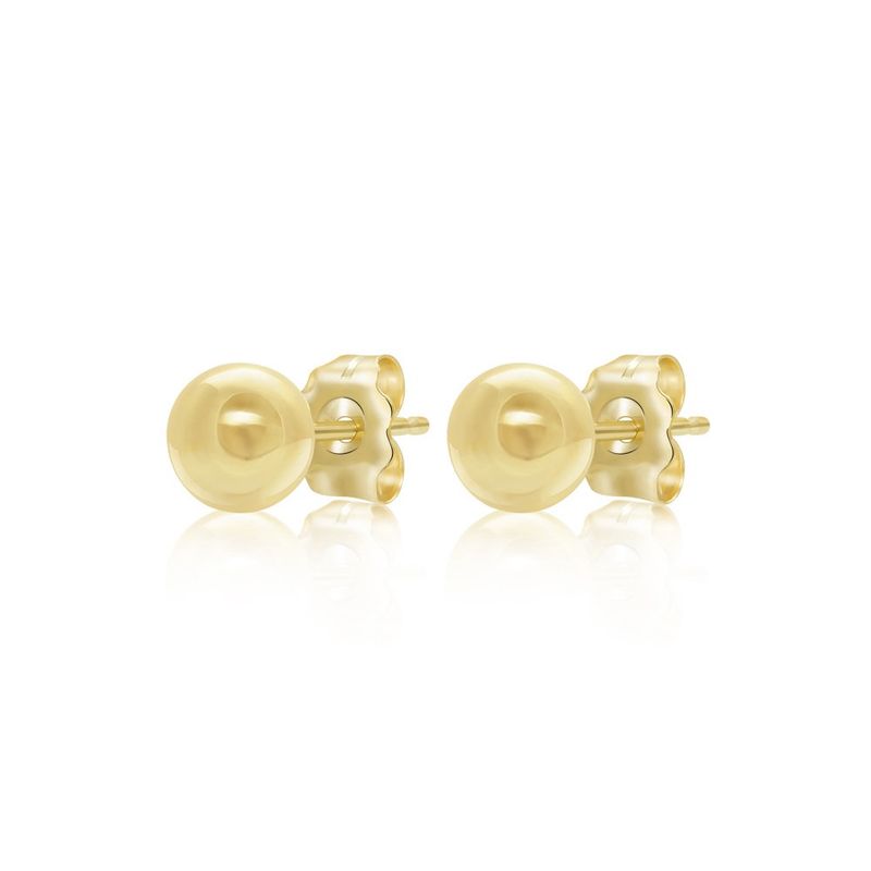 Flica 14KY Ball Stud Earrings 6mm ORP2821