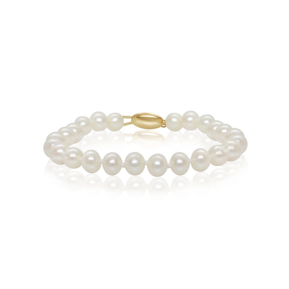 Flica Fresh Water Pearl 14KY Bracelet 7.5MM P2221