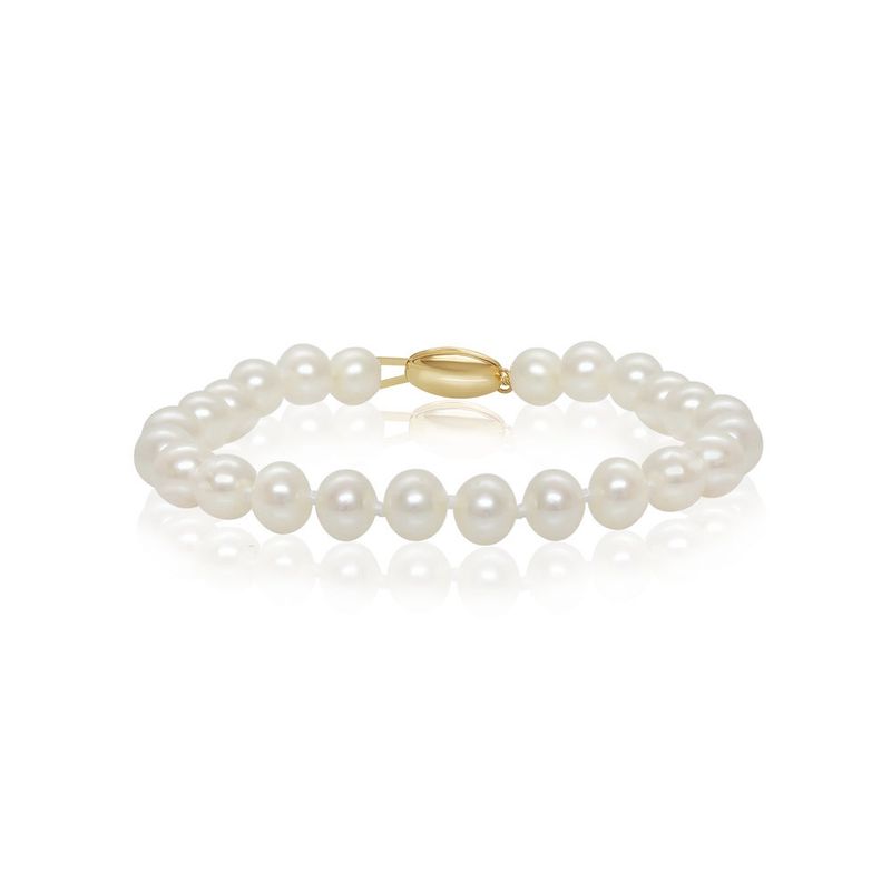 Flica Fresh Water Pearl 14KY Bracelet 7.5MM P2221