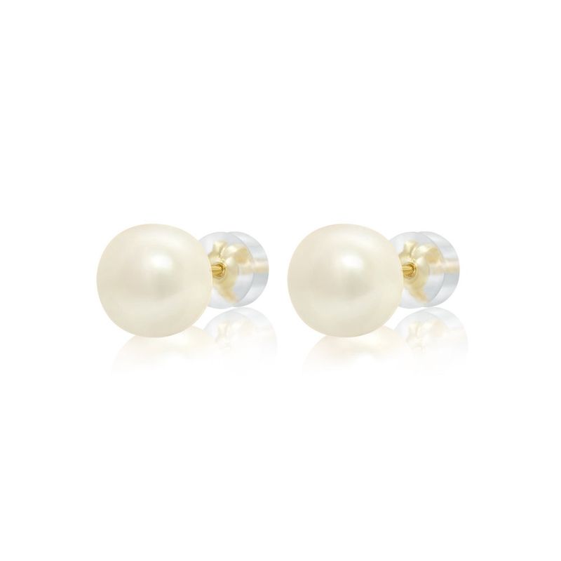 Flica Fresh Water Pearl 14KW Stud Earrings 9-9.5mm P11810