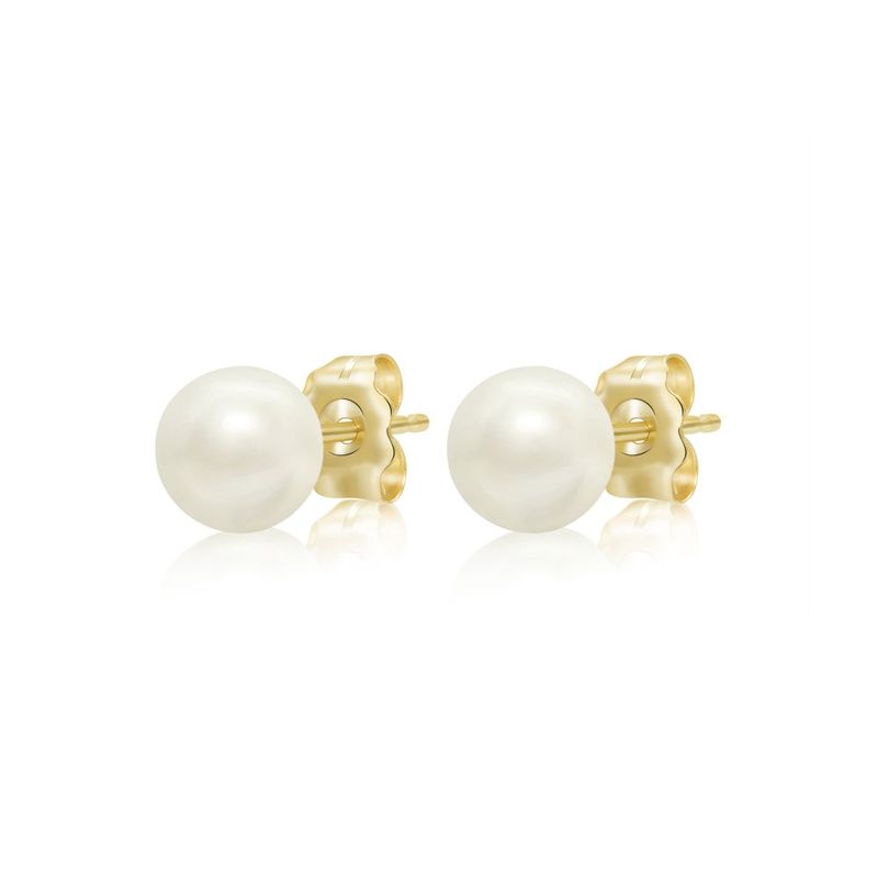 Flica Fresh Water Pearl 14KY Stud Earrings 5-5.5mm P11810