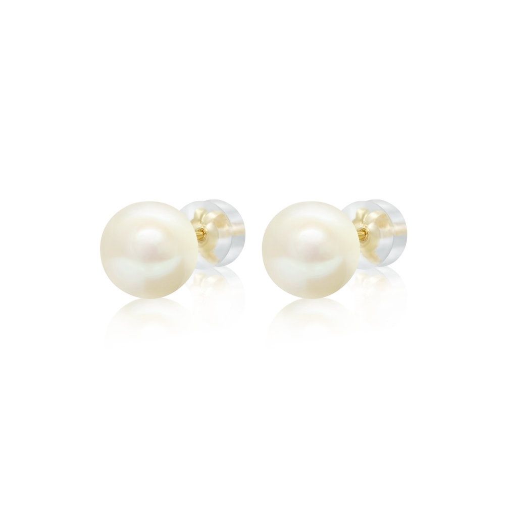 Flica Fresh Water Pearl 14KW Stud Earrings 8-8.5mm P11810
