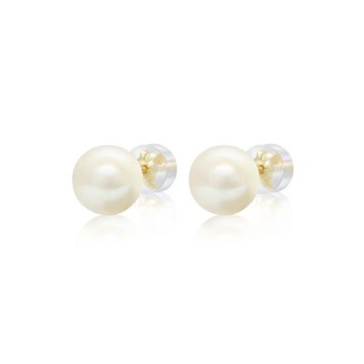 Flica Fresh Water Pearl 14KW Stud Earrings 8-8.5mm P11810
