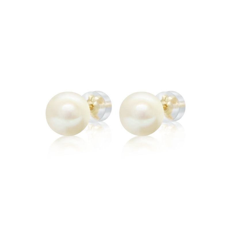 Flica Fresh Water Pearl 14KW Stud Earrings 8-8.5mm P11810