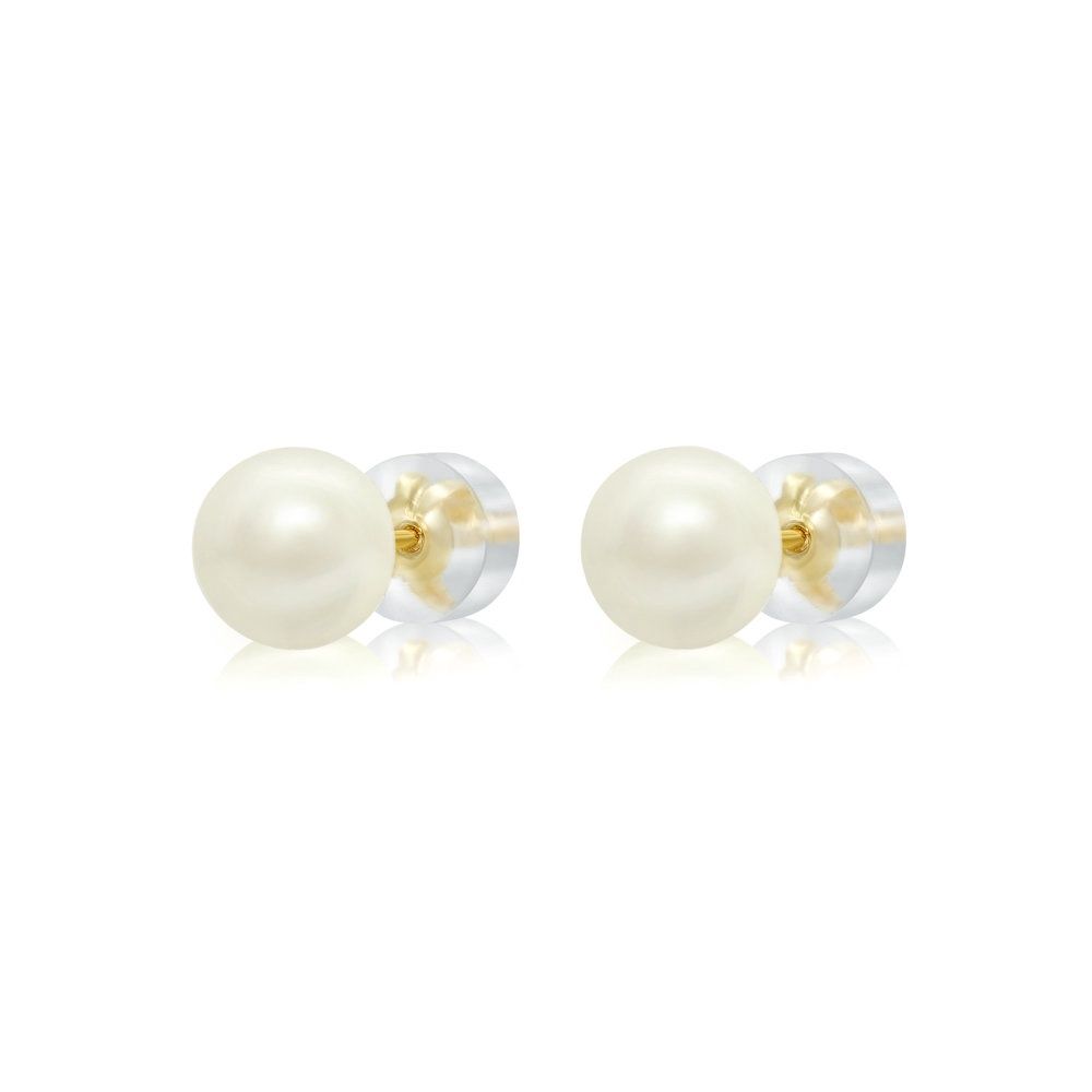 Flica Fresh Water Pearl 14KY Stud Earrings 7-7.5mm P11810