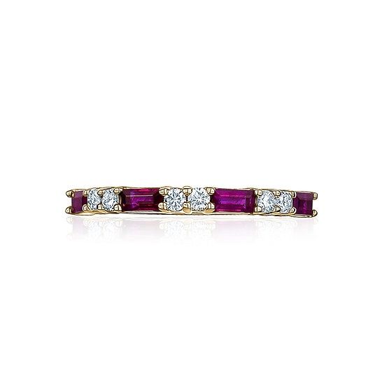 Flica Ruby &amp; Diamond 14KY .17TW Gemstone Ring ANP6031