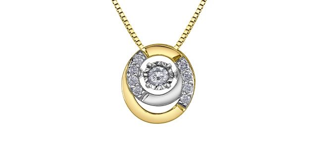 Pulse Diamond 10KYW .16TW Necklace PP4804